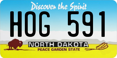 ND license plate HOG591