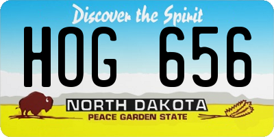 ND license plate HOG656