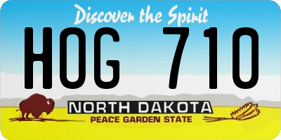 ND license plate HOG710