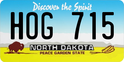 ND license plate HOG715