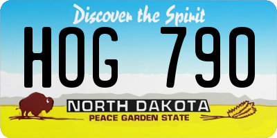 ND license plate HOG790