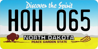ND license plate HOH065