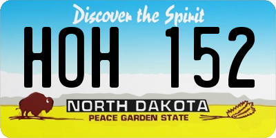 ND license plate HOH152