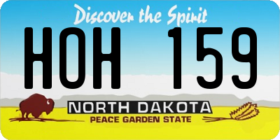 ND license plate HOH159