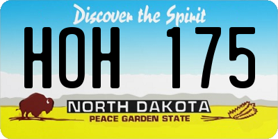 ND license plate HOH175