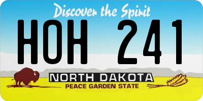ND license plate HOH241