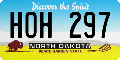 ND license plate HOH297