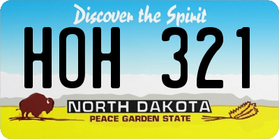 ND license plate HOH321
