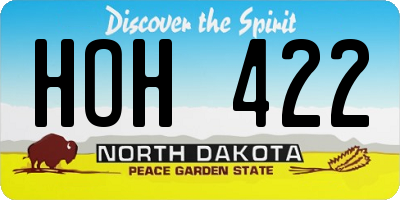 ND license plate HOH422
