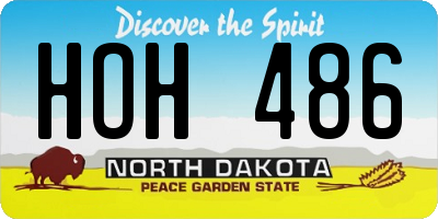 ND license plate HOH486