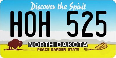 ND license plate HOH525