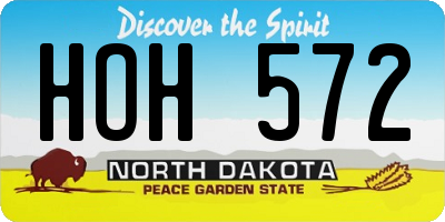 ND license plate HOH572
