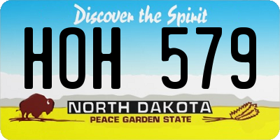 ND license plate HOH579