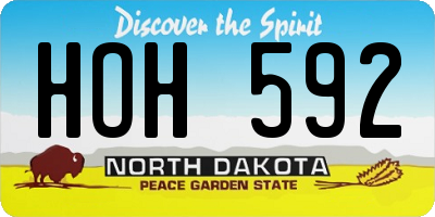 ND license plate HOH592