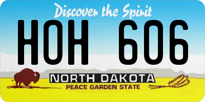 ND license plate HOH606
