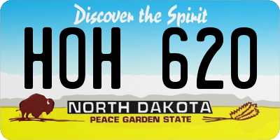 ND license plate HOH620