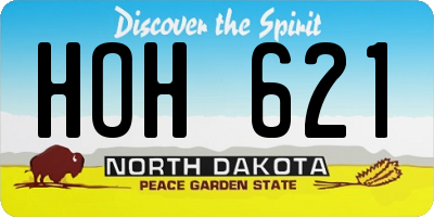 ND license plate HOH621