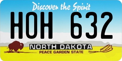 ND license plate HOH632
