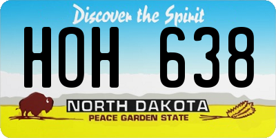 ND license plate HOH638