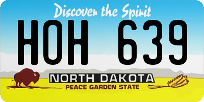 ND license plate HOH639