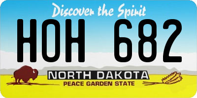 ND license plate HOH682