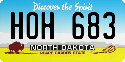 ND license plate HOH683