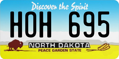 ND license plate HOH695