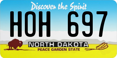 ND license plate HOH697