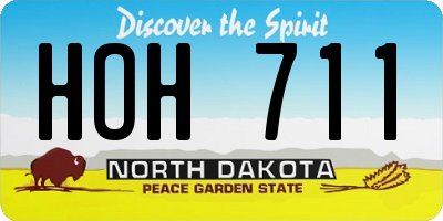ND license plate HOH711