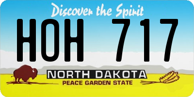 ND license plate HOH717