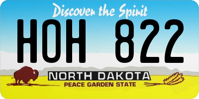 ND license plate HOH822