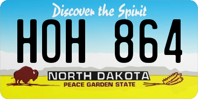 ND license plate HOH864