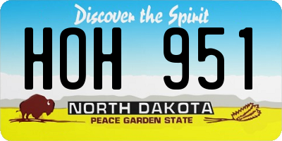 ND license plate HOH951