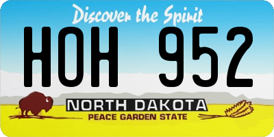 ND license plate HOH952