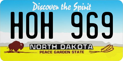 ND license plate HOH969