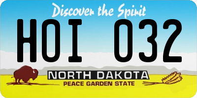 ND license plate HOI032