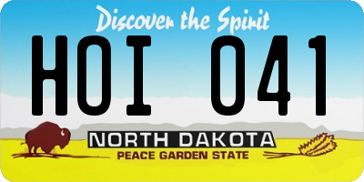 ND license plate HOI041