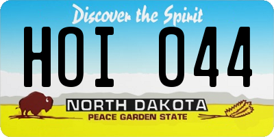 ND license plate HOI044