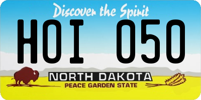 ND license plate HOI050