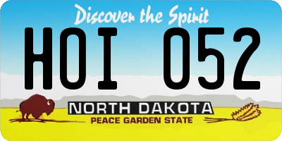 ND license plate HOI052