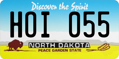 ND license plate HOI055