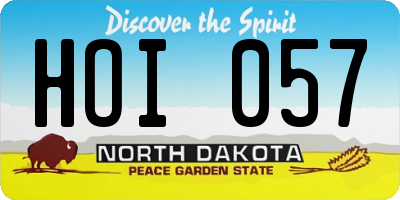 ND license plate HOI057