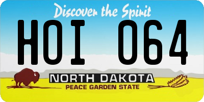 ND license plate HOI064