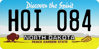 ND license plate HOI084