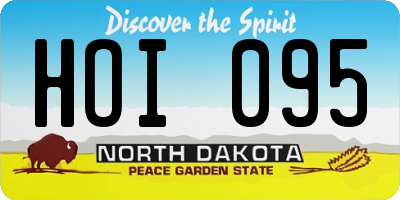 ND license plate HOI095