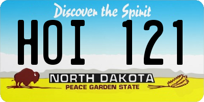ND license plate HOI121