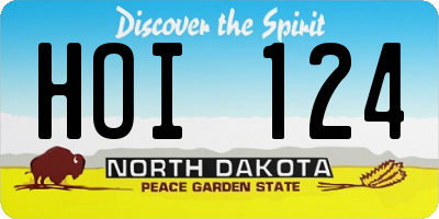 ND license plate HOI124