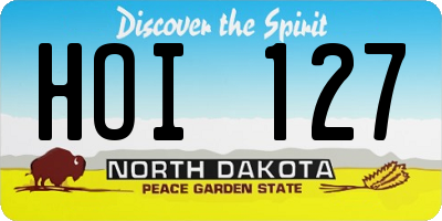 ND license plate HOI127