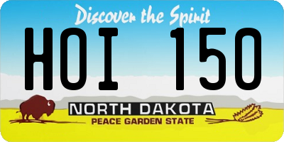 ND license plate HOI150