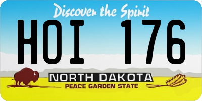 ND license plate HOI176